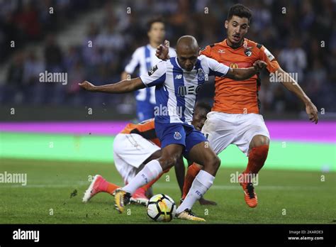 Porto S Algerian Forward Yacine Brahimi Kick For Goal During The