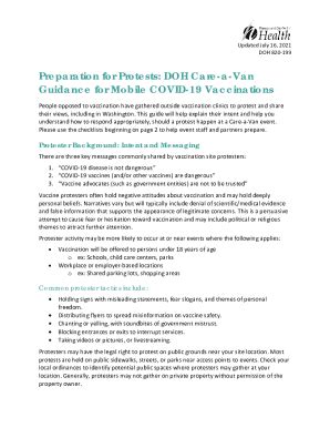 Fillable Online Doh Wa Doh Care A Van Guidance For Mobile Covid