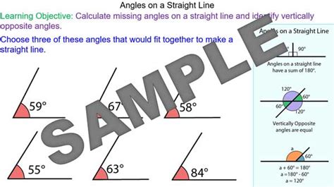 Introducing Angles on a Straight Line