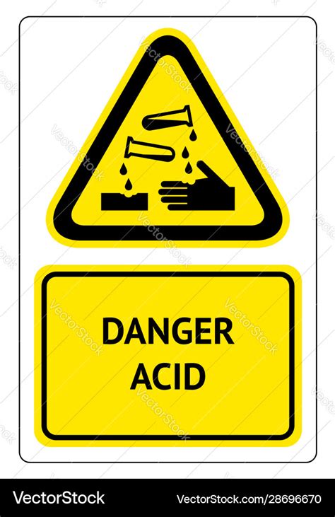 Danger Acid Symbol Royalty Free Vector Image Vectorstock