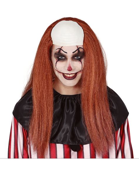 Clown Wig With Long Hair And Semi Bald Horror