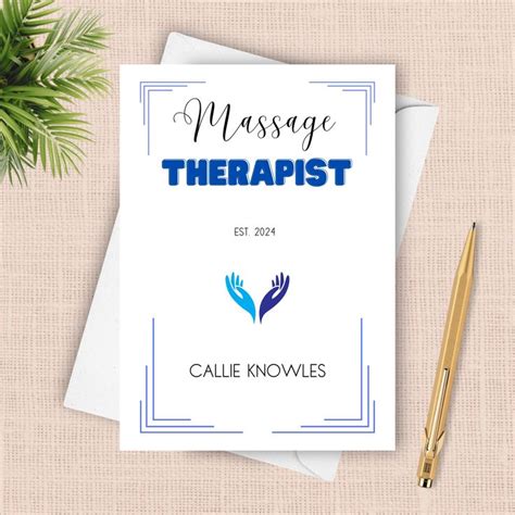 Massage Therapist Graduation Card 2024 Personalized Congratulations