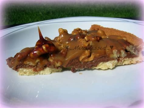 Tarte Chocolat Noix Et Noix De P Can Sauce Au Caramel Recette Tarte