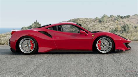 Ferrari 488 Pista Red Ribbon For BeamNG Drive