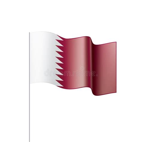 Qatar Flag Vector Illustration Stock Illustration Illustration Of