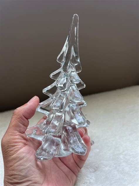 Vintage Silvestri Style Glass Christmas Tree Crystal Clear Art Glass