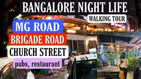 Mg Road Brigade Road Bangalore India Nightlife Church Street At Night