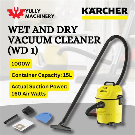 Karcher Vacuum Cleaner 1200W 15L 180 Air Watts Multi Purpose Wet And