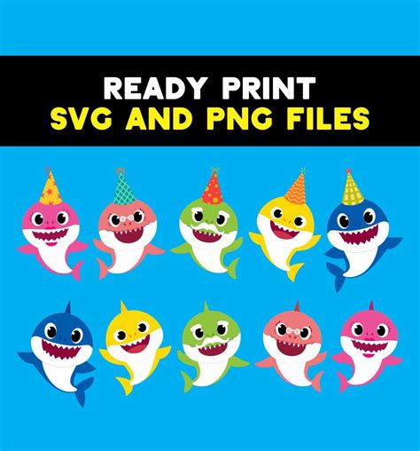 birthday baby shark clipart - Birthday Clipart