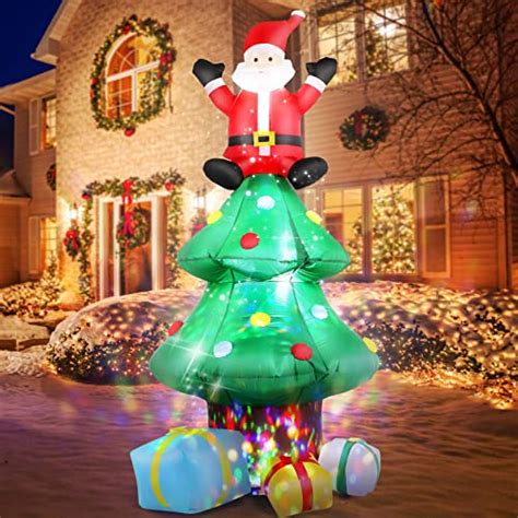 6 Ft Tall Christmas Inflatables Tree Decorations With Build In Led