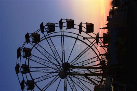 Ferris Wheel Sunset Stock Photo Image Of Ride Horizontal 38304666