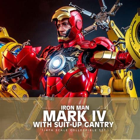 Hot Toys Iron Man Mark Iv With Suit Up Gantry Iron Man 2 1 4 Action