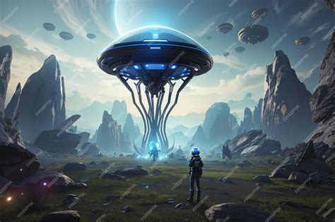 Premium Ai Image Vr Alien Encounter