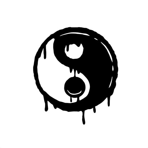 Yin Yang Unterzeichnen Schwarz Wei Dao Symbol B Rste Schlaganfall