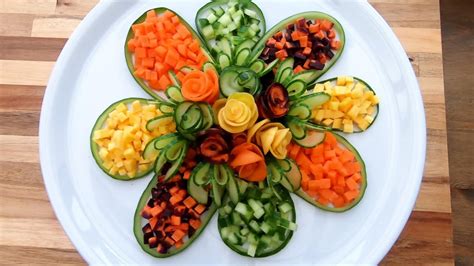 Handmade Salad Decoration Fruit Vegetable Carving Garnish Youtube