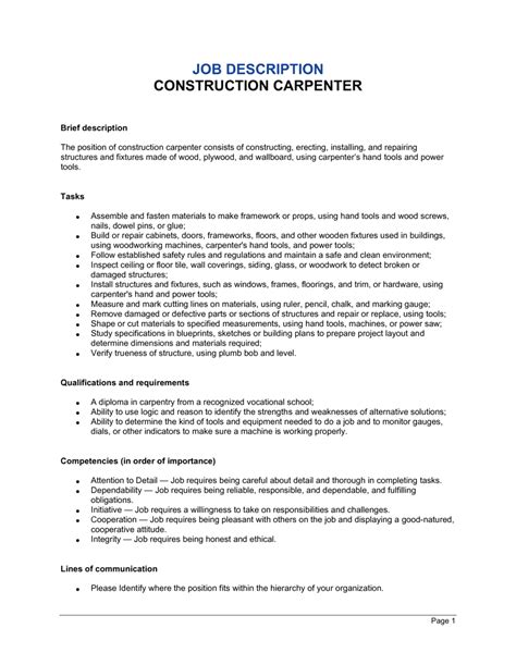 What Is A Carpenter Job Description - Picture Of Carpenter