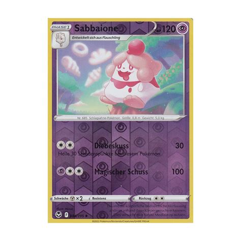 Sabbaione Reverse Holo Silberne Sturmwinde Pokemon Karte Kaufen