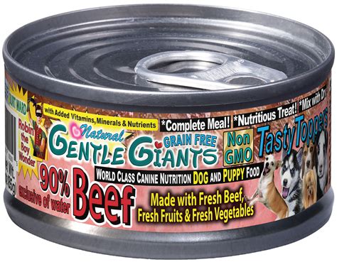 24 Pack Gentle Giants Canine Nutrition 90 Beef Grain Free Wet Dog