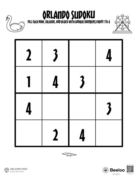 Orlando Sudoku • Beeloo Printable Crafts And Activities For Kids