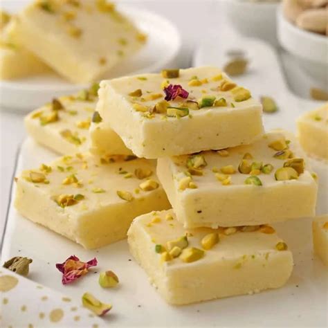 Khoya Badam Burfi Food Eat