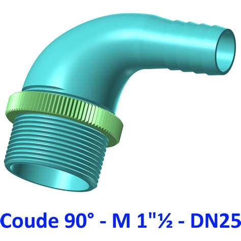 Free STL file Elbow 90 Male 1 ½ DN253D print model to downloadCults