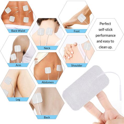 Pcs Replacement Tens Electrode Pads Ems Nerve Muscle