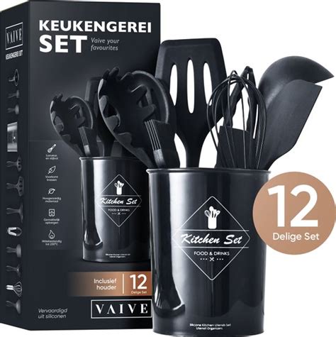 Vaive Kookgerei Set Met Houder Delig Keukengerei Set Garde