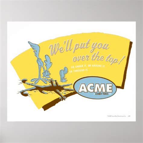 Wile E Coyote and ROAD RUNNER™ Acme Poster | Zazzle