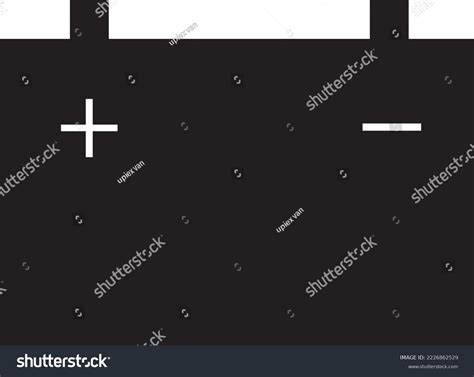 Battery Polarity Logo Vector Art Symbol Stock Vector Royalty Free