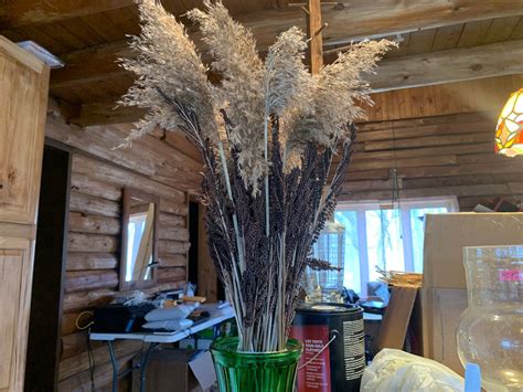 Dried Wild Ornamental Grass Display Etsy