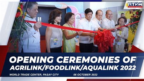 Opening Ceremonies Of Agrilink Foodlink Aqualink 2022 10 06 2022 Youtube