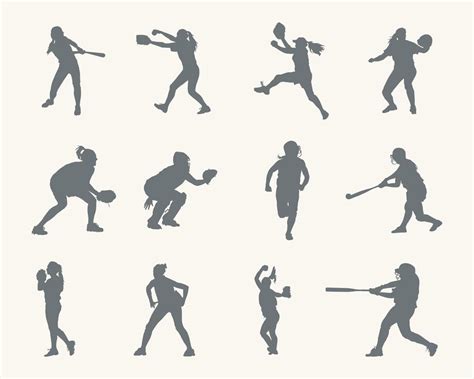 Softball Silhouette Vector Art, Icons, and Graphics for Free Download