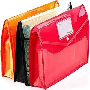 GreatDio Envelope Folder Transparent PolyPlastic A4 Documents File