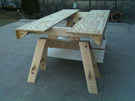 Wow! Sawhorse, table, saw bench,... Portable Workbench, Mobile ...