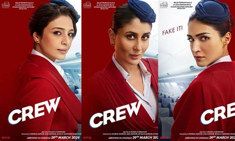 Tabu Kareena Kriti Take The Flight With New Crew Posters