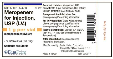 Meropenem - FDA prescribing information, side effects and uses