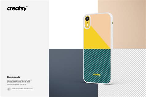 Iphone Xr 2d Case White Mockup Set On Behance