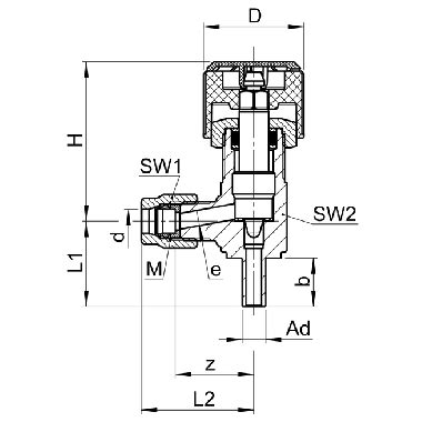 Serto Elbow Fine Regulating Valve