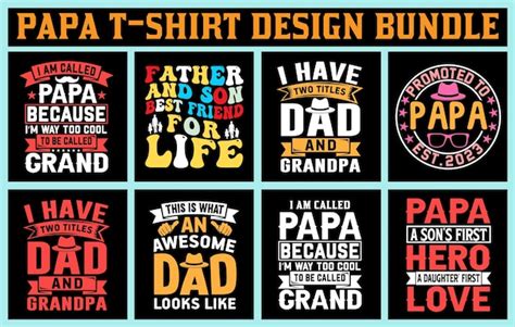 Premium Vector Fathers Day Tshirt Design Bundles Fathers Day Shirts Papa Tshirts Dad Tshirts