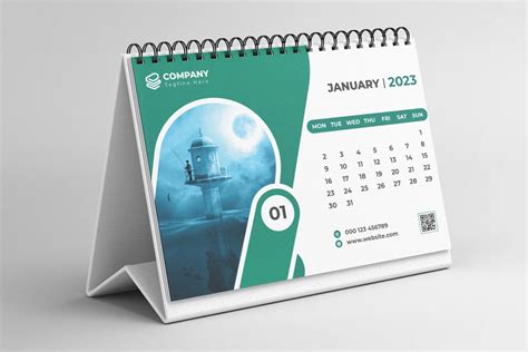 Desk Calendar 2023 By Pixelpick On Creativemarket In 2022 Desk