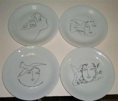 839 Pablo Picasso Set Of 4 Limoges Collector Plates Aug 29 2005 Eac Gallery In Ny