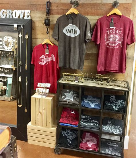 T Shirt Display In Cool Store Interior