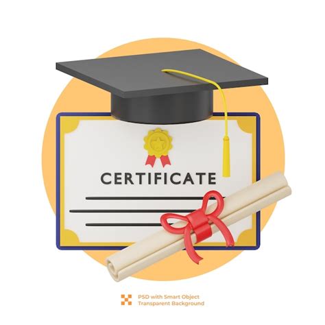 Illustration D D Un Chapeau De Graduation Et D Un Certificat De