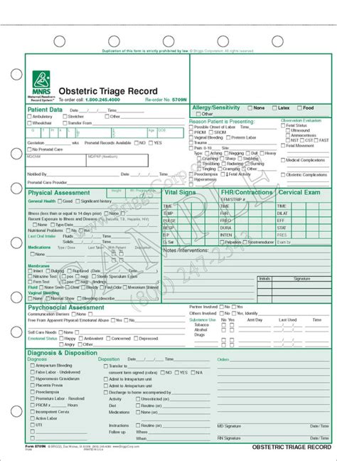 Sample Triage Assessment Form