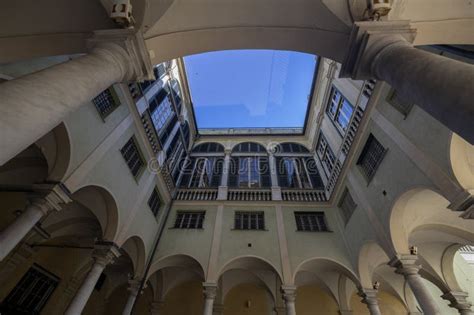 View Of External Ceiling And The Colonnade Of The Palace Of Balbi