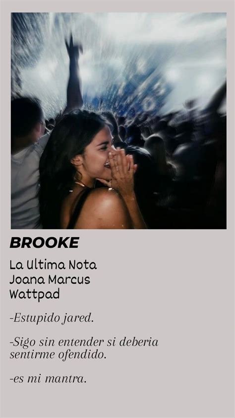 Brooke la ultima nota Pósteres de libros Frases bonitas de libros