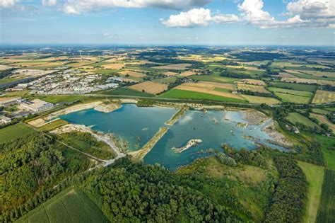 Beckum Aus Der Vogelperspektive Baggersee Und Kies Tagebau Der P H O