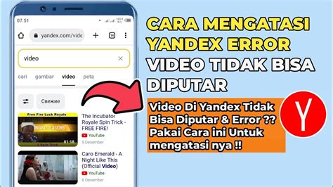 Cara Mengatasi Yandex Error Video Tidak Bisa Diputar YouTube