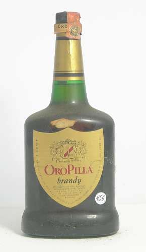 Vecchia Bottiglia Liquore Da Collezione Oro Pilla Brandy M