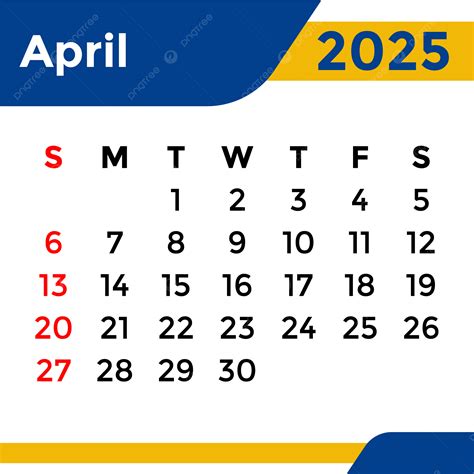 Kalender Bulan April Vektor Templat Untuk Unduh Gratis Di Pngtree